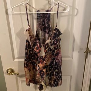Women’s XL animal print razor back tank top. See disclaimer
